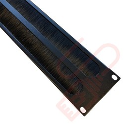 2U Brush Strip Panel (2x 1U Sections)