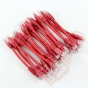 24 Pack of 20cm (8-inch) in Red - Cat5e High Grade 125MHz 24AWG LSZH Patch Cables for 2U Patching