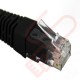 24 Pack of 20cm (8-inch) in Black - Cat5e High Grade 125MHz 24AWG LSZH Patch Cables for 2U Patching
