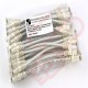 24 Pack of 20cm (8-inch) in White - Cat5e High Grade 125MHz 24AWG LSZH Patch Cables for 2U Patching