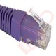 24 Pack of 20cm (8-inch) in Purple - Cat5e High Grade 125MHz 24AWG LSZH Patch Cables for 2U Patching