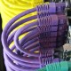 24 Pack of 20cm (8-inch) in Purple - Cat5e High Grade 125MHz 24AWG LSZH Patch Cables for 2U Patching