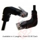 Cat5e Patch Cables Right Angle 'UP' to Right Angle 'Down' RJ45 UTP Flush Booted Black