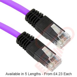 Cat5e Patch Cables Crossover RJ45 UTP PVC Purple