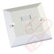 Excel Cat5e Single Faceplate with 1x RJ45 White Module 