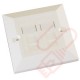 Excel Cat5e Single Faceplate with 2x RJ45 Modules White