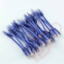 24 Pack of 15cm (6-inch) in Blue - Cat6 High Grade 250MHz 24AWG LSZH Patch Cables for 1U Patching