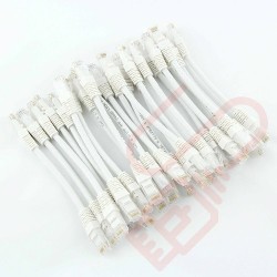 24 Pack of 15cm (6-inch) in White - Cat6 High Grade 250MHz 24AWG LSZH Patch Cables for 1U Patching