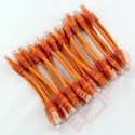 24 Pack of 20cm (8-inch) in Orange - Cat6 High Grade 250MHz 24AWG LSZH Patch Cables for 2U Patching