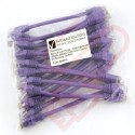 24 Pack of 20cm (8-inch) in Purple - Cat6 High Grade 250MHz 24AWG LSZH Patch Cables for 2U Patching