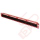 Excel 24 Port Cat5e Patch Panel 1U UTP Punch Down - Red 100-451