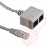 RJ45 Economiser STP M - 2 x Female Data/Data Grey Boot