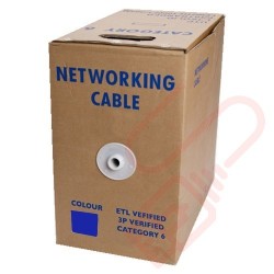 Stranded Cat6 UTP Premium PVC 305 Metre Bulk Cable Blue