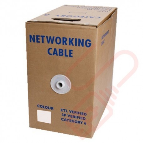 Stranded Cat6 UTP Premium PVC 305 Metre Bulk Cable White