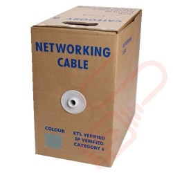 Stranded Cat6 UTP Premium PVC 305 Metre Bulk Cable Grey