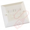 Excel Cat6 Single Faceplate with 2x RJ45 White Module 