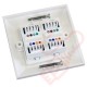 Excel Cat6 Single Faceplate with 2x RJ45 White Module 
