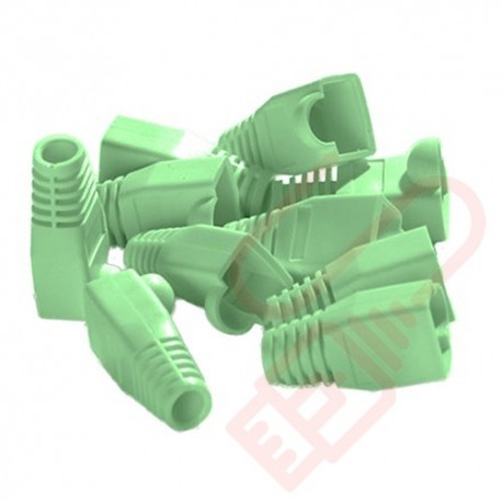 6mm RJ45 Snagless Bubble Boot 10 Pack Green