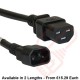 C14 to C21 SJT High Grade 15A Power Cables Black