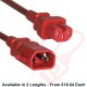 C15 to C14 'P-Lock' Power Cable Red