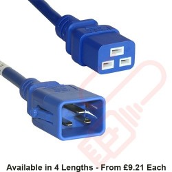 C19 to C20 'P-Lock' Power Cable Blue