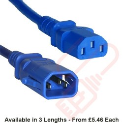C13 to C14 'P-Lock' Power Cable Blue