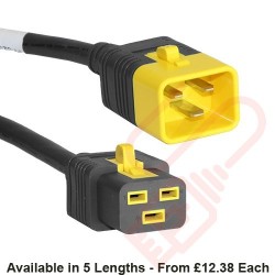 C19 to C20 'V-Lock' Power Cable Black