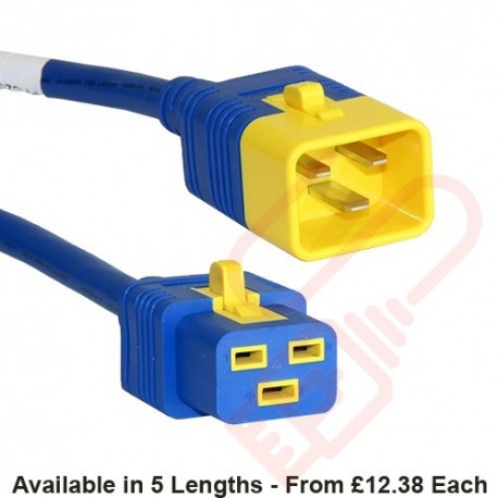 C19 to C20 'V-Lock' Power Cable Blue