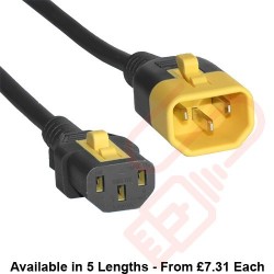 C13 to C14 'V-Lock' Power Cable Black