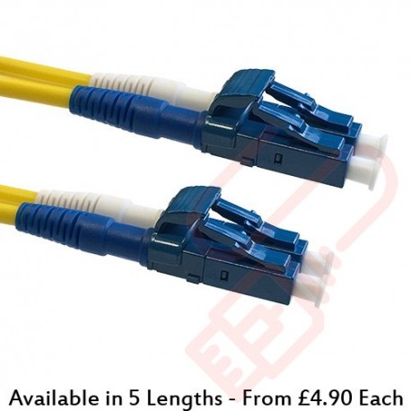 *SHORT BOOT* LC to LC Fibre Patch Cables OS2 Singlemode Yellow