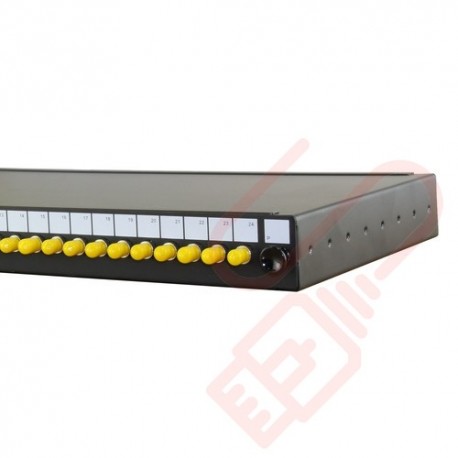 ST Fibre Patch Panel Loaded With 24 ST Duplex Singlemode Adaptors