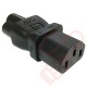IEC Female C13 to Clover Leaf C6 Male Power Adapter
