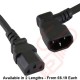 C13 Straight to C14 Angled Right Premium SJT Power Cables Black