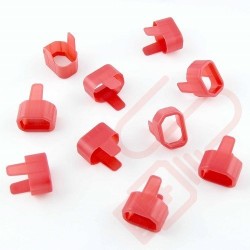 Secure Sleeve C14 into C13 Tab Red - 10 Pack