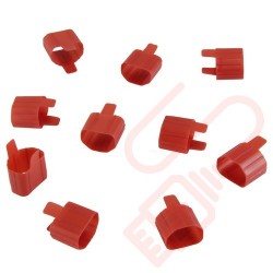 Secure Sleeve C13 into C14 Inlet Tab Red - 10 Pack