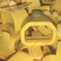 Secure Sleeve C14 into C13 Tab Yellow - 10 Pack