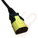 Secure Sleeve C13 into C14 Inlet Tab Yellow - 10 Pack