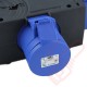 32Amp Power Junction Box -  IEC309 Commando Male Plug to 3x Commando Female Sockets Power Distribution Unit