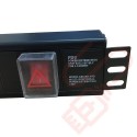 Horizontal UK Socket to C14 Plug with 3 Metre Trailing Cable 1.5U Rack PDU