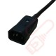 Horizontal UK Socket to C14 Plug with 3 Metre Trailing Cable 1.5U Rack PDU