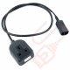 1.0 Metre 4 Male Plug to UK 10Amp Rated Socket LS0H Power Cable