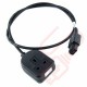 1.0 Metre C13 Female Connector to UK 10Amp Rated Socket LS0H Power Cable