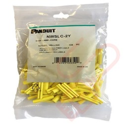 Yellow Panduit Identification Sleeve For 2mm Simplex Fibre Cables 100 Pack
