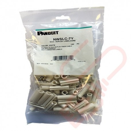 White Panduit Identification Sleeve For 3mm Duplex Fibre Cables 100 Pack