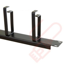 1U 4 Ring Cable Tidy (100mm Rings) Management Bar