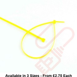 Yellow Nylon Cable Ties (100 Pack)
