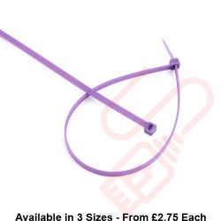 Purple Nylon Cable Ties (100 Pack)