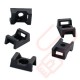 Black Cable Tie Cradle - 100 Pack