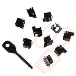 Panduit RJ45 Lock-In Devices - 10x RJ45 Plug Lock Inserts & Removal Tool in Black PSL-DCPLX-BL