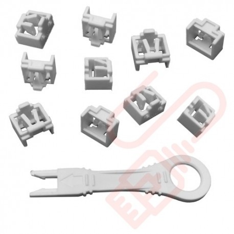 RJ45 Lockdown Jack Blockout Device 10 Pack in White with Key - RJ45JLP-10X